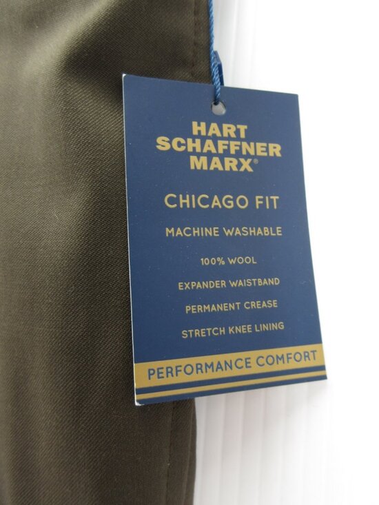 Hart Schaffner Marx Pants 46L Wool Performance Comfort Chicago Fit NEW - Picture 4 of 13
